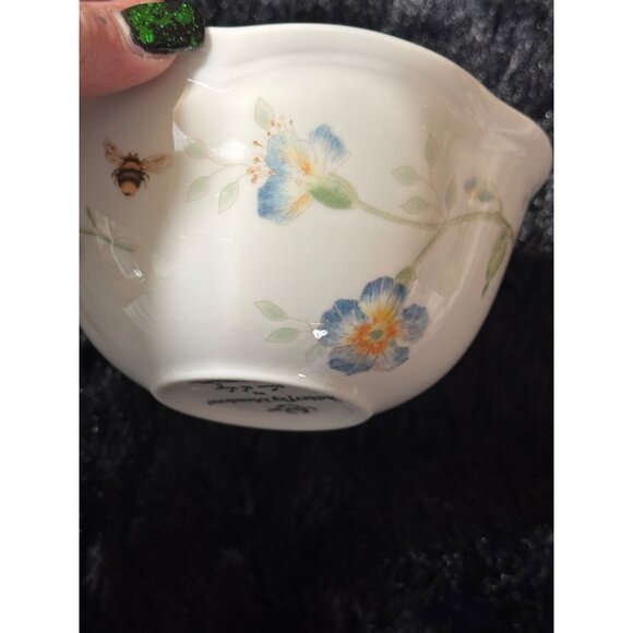 Lenox Butterfly Meadow Desert  Bowl With Floral & Butterfly Design Set Of 4 - Picture 4 of 7